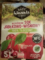 Bezpośredni sok jabłkowo-wiśniowy tłoczony