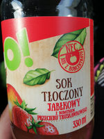 Sok tłoczony jabłkowy z dodatkiem przecieru truskawkowego