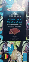 Belgijska czekolada mleczna z kawałkami słonego karmelu