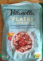Lupienky z polewą jogurtową i owocami