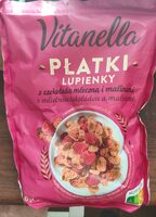 Płatki Lupienky z czekoladą mleczną i malinami