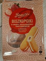 Biszkopciki o smaku truskawkowo-śmietankowym