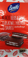 Black herbatniki kakaowe z kremem o smaku śmietankowym