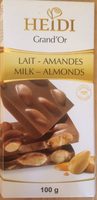 Chocolat lait- amandes