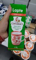 Lapte de consum integral standardizat 3,5% grăsime
