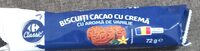 Biscuiți cacao cu cremă cu aromă de vanilie