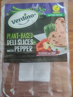 Plant-based deli slices with bellpepper
