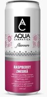 Flavoured sparkling beverage with natural mineral water and raspberry juice