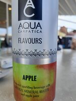 Flavored sparkling beverage with natural mineral water and apple juice