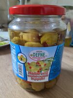 Masline verzi umplute cu pasta de gogosari