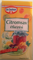 Citromsav (étkezési)