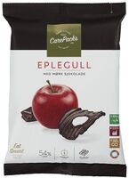 Dark chocolate coated apple crisps