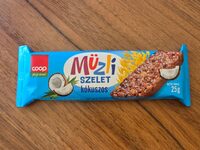 Müzliszelet kókuszos