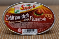 Tatár beefsteak jellegű pástétom