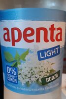 Low sugar and energy free elderberry flavoured slightly carbonated soda