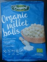 Organic millet balls