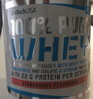 100% Pure Whey Strawberry Flavoured