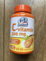 C-vitamin rágótabletta 500 mg, narancsízű