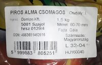 Piros alma csomagos 1,5kg 1. osztályú Gála