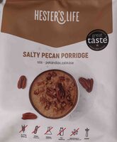 Salty pecan oat porridge