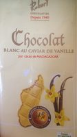 Chocolat blanc au caviar de vanille 34%