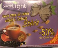 Sucre roux de canne allégé à l'extrait Stévia -50%