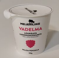 Vadelma lohkeava luonnonjogurtti