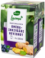 Mustikkainen omena-inkivääri hevishot