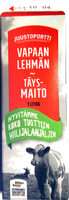 Vapaan lehmän täysmaito