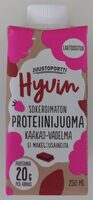 Hyvin sokeroimaton proteiinijuoma kaakao-vadelma
