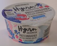 Hyvin sokeroimaton proteiinirahka mustikka-mansikka-vadelma