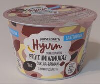 Sokeroimaton proteiinivanukas suklaa-banaani