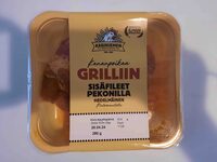 Maustettu broilerin sisäfile pekonilla