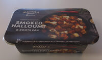 Smoked halloumi & roots pan