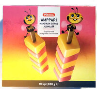Amppari mansikka-sitrus juomajää