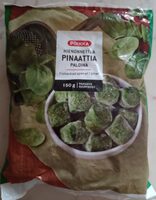 Hienonnettua pinaattia paloina