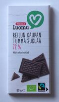 Reilun kaupan tumma suklaa 72 %
