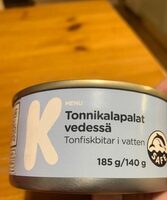 Tonnikalapalat Vedessä