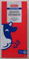 Vähälaktoosinen iskukuumennettu täysmaito