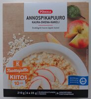 Annospikapuuro kaura-omena-kaneli