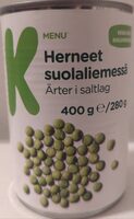 Herneet suolaliemessä