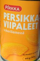 Persikka-viipaleet sokeriliemessä