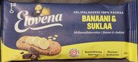 Banaani & suklaa välipalakeksi