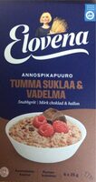 Annospikapuuro täysjyväkaurahiutale Tumma suklaa vadelma
