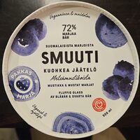Kuohkea jäätelö mustikka & mustat marjat