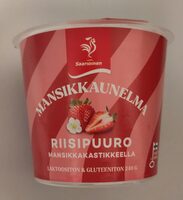 Riisipuuro mansikkakastikkeella