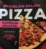 Jauheliha-salami pizza