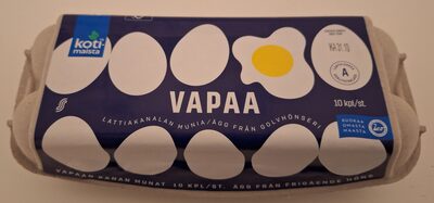 Kotimaista vapaan kanan munat 10 kpl