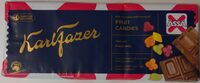 Milk chocolate with flavoured fruit candies