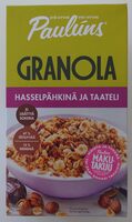 Granola hasselpähkinä ja taateli